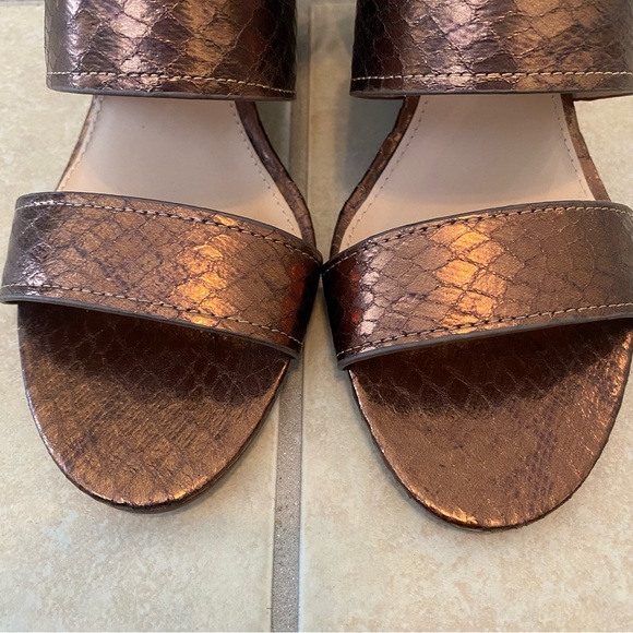 Steve Madden Brown Metallic Wedge Heels 8.5 - Picture 7 of 11